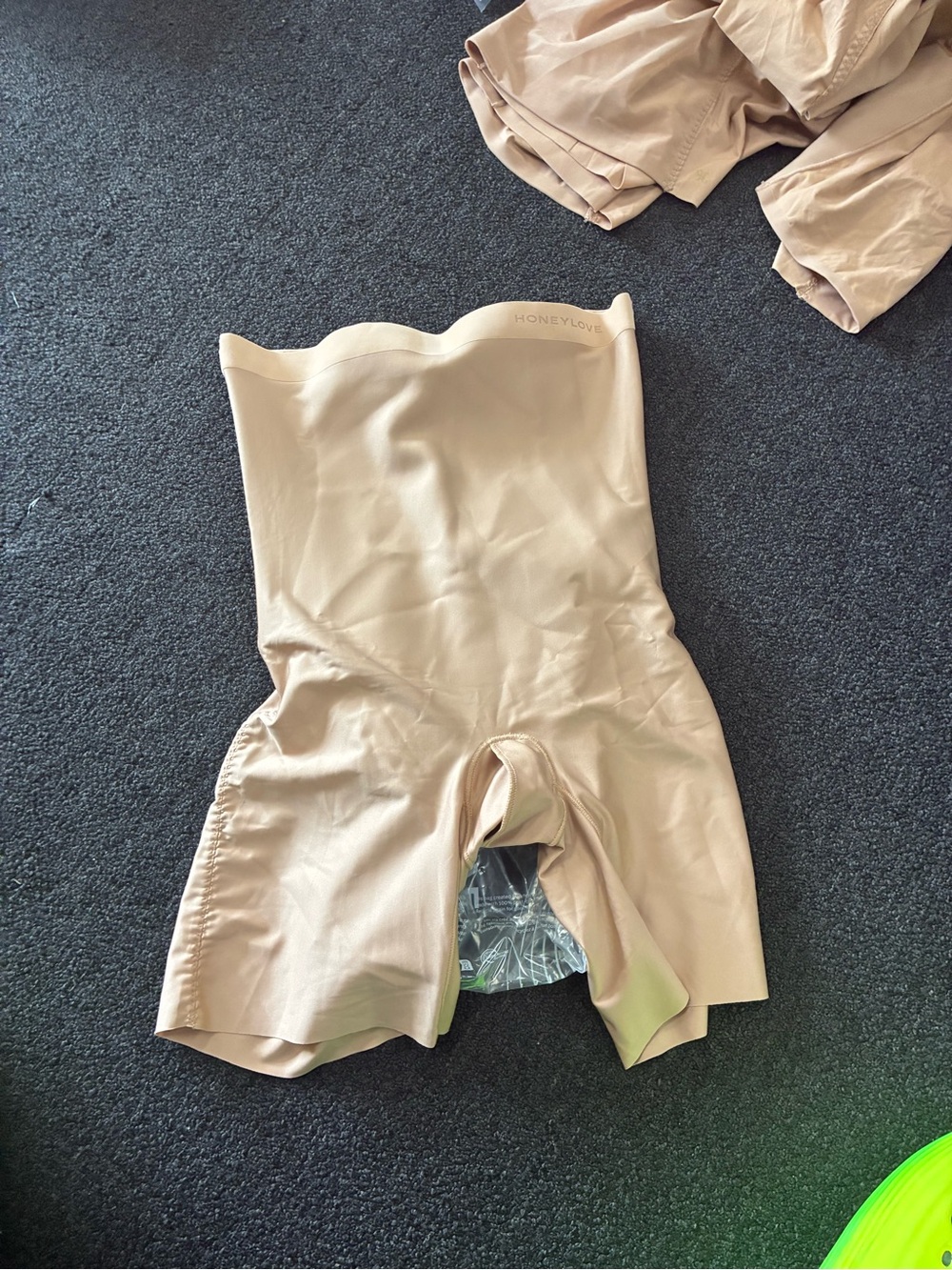 HONEYLOVE Sculpting High-Waist Shapewear Shorts in Nude